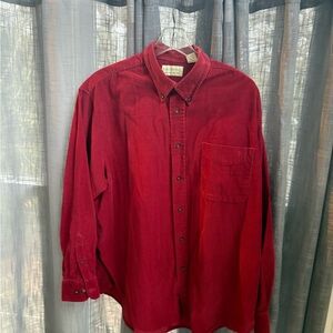 Classic Red Men's Shirt corduroy, camping travel work outdoor XL by crossings
